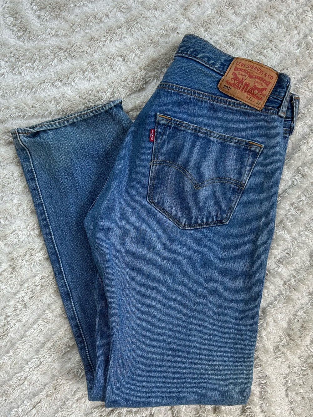 Levi's Men's Blue Classic 501 Straight Jeans